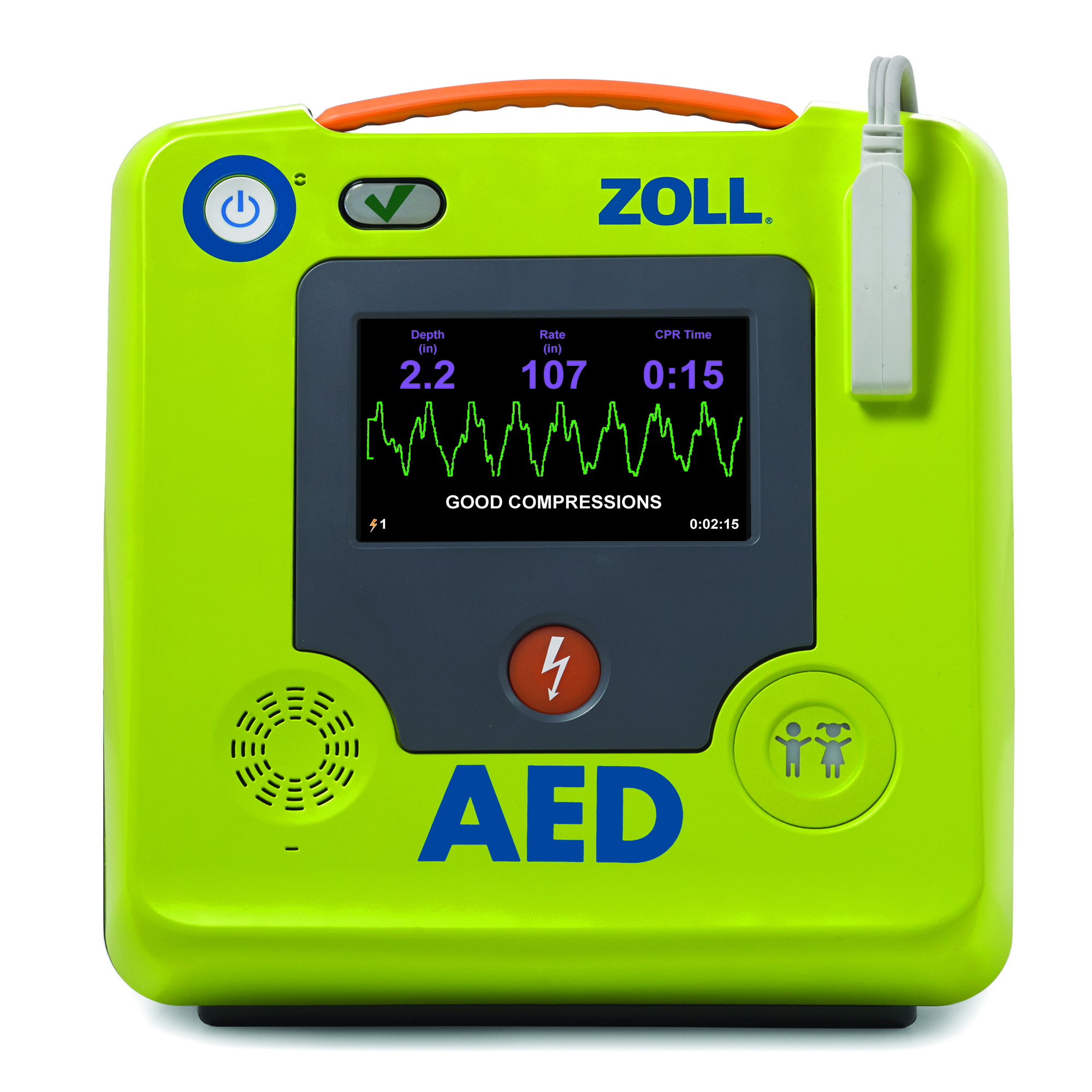 Defibrillator AED Unit Automatic ZOLL® AED 3 ECG Electrode by Zoll Medical, Inc.  ID 8513-001103-01